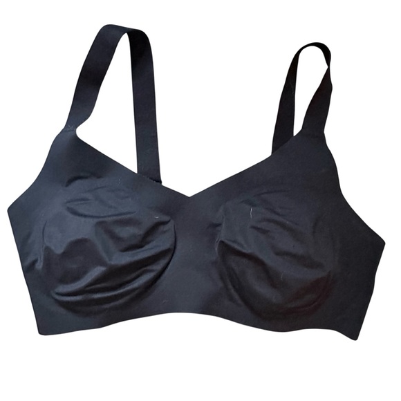Knix Padded V-Neck Evolution Bra Thin Strap Size 7+ Black‎ - Picture 1 of 4